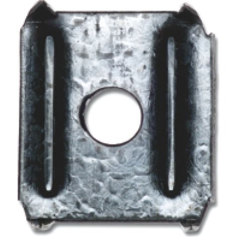 Rückwand-Halteplatte, 17 x 16 x 1 mm, Stahl blank (1/2)