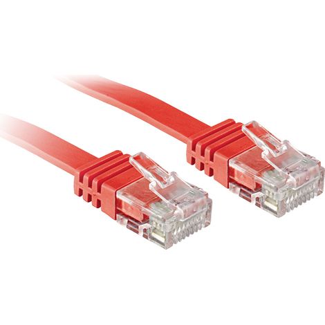 LINDY 47514 RJ45 Netzwerkkabel, Patchkabel CAT 6 U/UTP 5.00 m Rot 1 St.