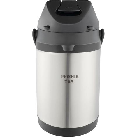 Pioneer brocca termica 3,0 L in acciaio inossidabile con leva, termos a tenuta stagna per bevande calde e fredde, erogatore di bevande con pompa facile da usare per eventi con etichetta Tea (1/5)