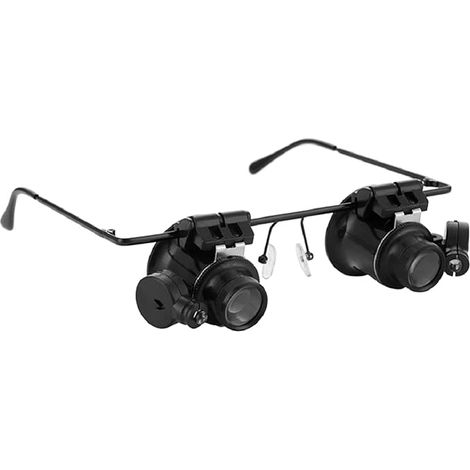 Magnifying Glass with Illuminated Magnifiers for Close Work Head-Mount Magnifier with LED Light 20x Glass for Close Work/Electronic (1/2)