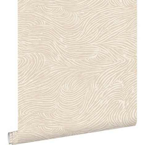 papier peint 3D motif nuages beige clair - ESTAhome (1/5)