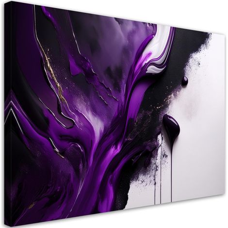Tableau déco Abstraction violette 90x60 (1/5)
