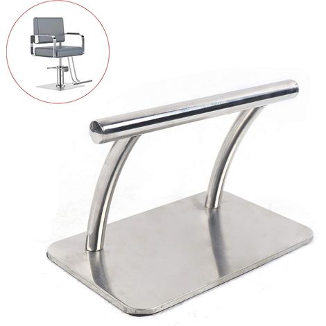 Reposapiés de acero inoxidable, reposapiés móvil profesional, 30 x 19 x 18 cm, piezas de pedal para peluquería, belleza, spa, salón de masaje de uñas, sillas de salón (1/5)