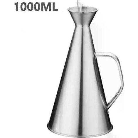 Bouteille d'huile d'olive en acier inoxydable, distributeur de vinaigre, distributeur de sauces et condiments, récipient de rangement pour épices, ustensiles de cuisine (1/5)