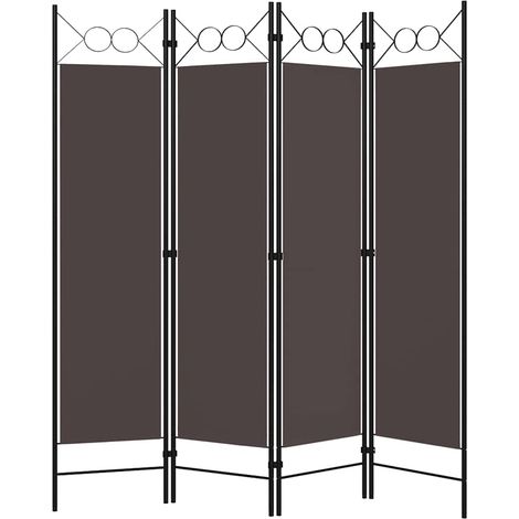 Paravent Cloison de séparation 4 panneaux, Pour Jardin, Balcon, Terrasse Marron 160 x 180 cm OIB6275E (1/5)