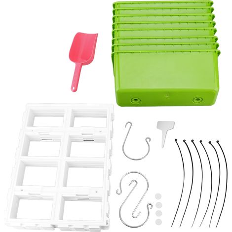 Jardinière murale verticale en PP ABS, parterres de fleurs surélevés suspendus pour balcon, Patio, clôture, porche, jardinage, vert clair (1/5)