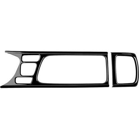 Schwarze Aufkleber für die Getränkehalterabdeckung der Mittelkonsole des Toyota Yaris (Rechtslenker) der Baujahre 2021, 2022 und 2023 (2er-Pack)