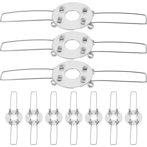 Healeved Lot de 10 clips à ressort pour abat-jour lampes plafond et bureau, en fer galvanisé une