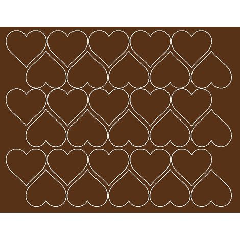 Valentinstag-Herzaufkleber, 4 cm, 30 Stück, braun glänzend