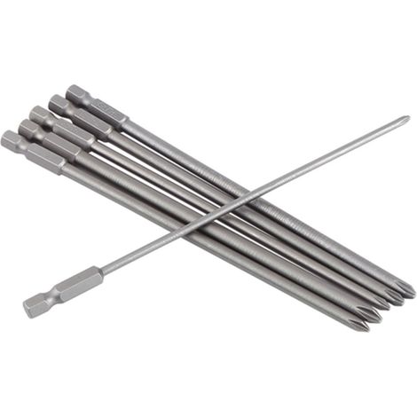 6-teiliges magnetisches Schraubendreher-Bit-Set mit Kreuzschlitzantrieb, 1/4"-Schaft aus S2-Stahl, 150 mm. (1/5)