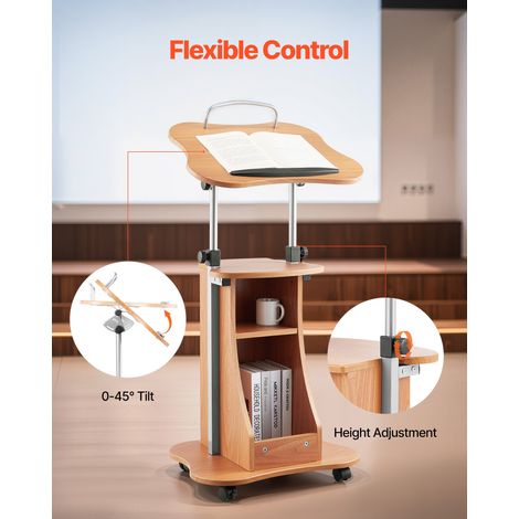 Pupitre de Conférence 110 cm - Podium en Bois Lutrin pour (1/5)