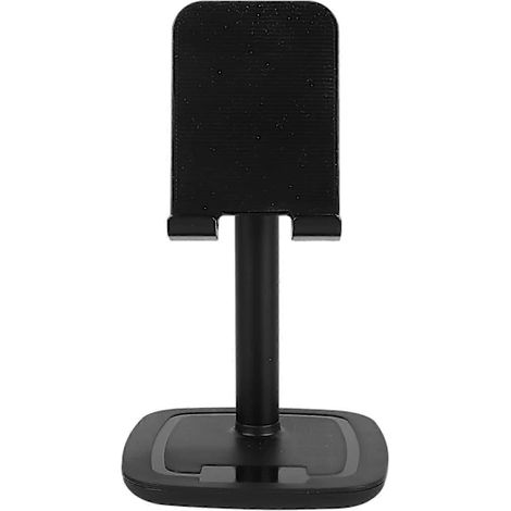Support de téléphone portable de bureau pliable et télescopique en alliage d'aluminium noir (1/5)
