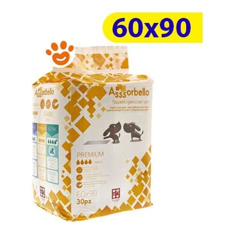 Ferribiella Dog Assorbello (60x90cm) PREMIUM Tappetini Igienici Assorbenti - Ferribiella Dog Assorbello (60x90cm) PREMIUM Tappetini Igienici Assorbenti - Confezione Da 30 Tappetini