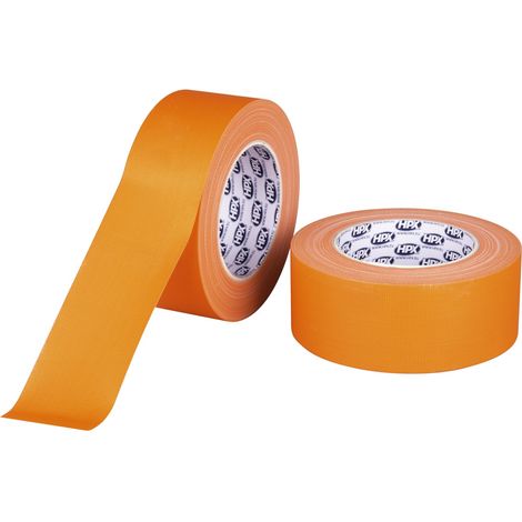Cinta fluorescente HPX Gaffer FO5025 naranja de 50 mm x 25 m para señalización de escenarios y cables, resistente al agua.