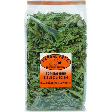 Erba di topinambur con foglie 70 g, erbe naturali per conigli e roditori (1/2)