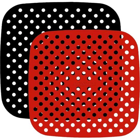 Tapis pour Friteuse à Air, Tapis de cuisson en silicone pour friteuse à air comprimé 2 tailles Réutilisables Anti-adhésifs Pour four à micro-ondes Accessoires pour Friteuse à Air Oi-FRIS (1/5)