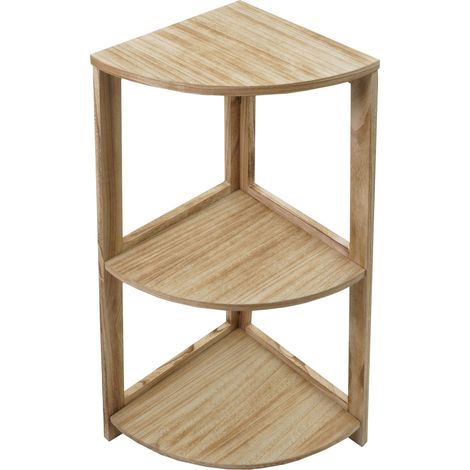 Mensola angolare mensola da soggiorno 3 livelli 80x37x37 cm MDF marrone 040008635