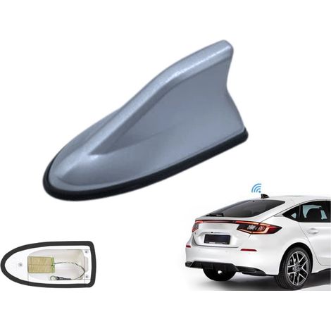 Autoantenne im Haifischflossen-Design mit eingebautem Verstärker – aktiv, universell, verbessert den Empfang, grau