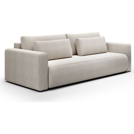 3-Sitzer-Sofabett mit Truhe Evy Hellgrau