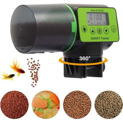 Mangiatoia automatica per pesci con timer per acquari, ideale per vacanze, weekend e vacanze. Adatta per mangiatoie per pesci con capacità di 200 ml. (1/5)