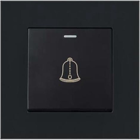 Ouylaf – Bouton de sonnette extérieure sans fil étanche 220-250V – Matériau ignifuge et verre trempé – Diamètre 8,6 cm pour installation rapide (1/5)