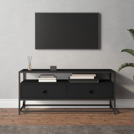 TV Cabinet Black 100x35x45 cm Engineered Wood vidaXL (1/5)