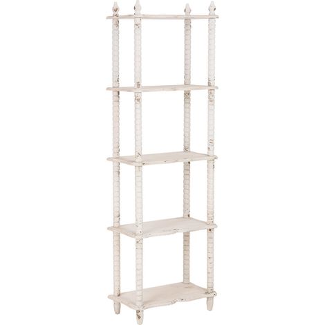 Estanteria de madera blanca 60x30x180h cm