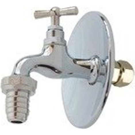 Nemo Go ensemble collier pex alu plaque murale, vanne double service et raccord pex 1/2 x ø16mm chromé (1/2)