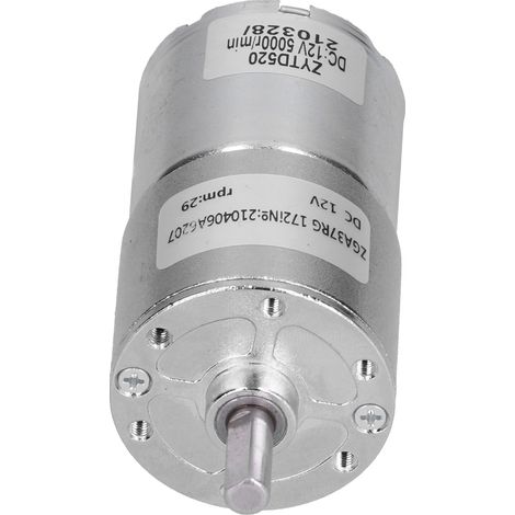 Moteur électrique à micro-réduction de vitesse, faible bruit, palier poreux, accessoires de machines, CC 12 V, ZGA37RG 29R-12 V (1/5)