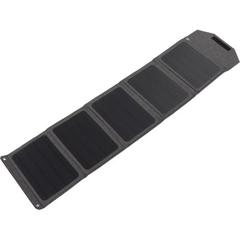 Sac solaire pliable 30W panneau photovoltaïque extérieur avec double sortie USB+DC, chargeur solaire portable pour camping (1/5)