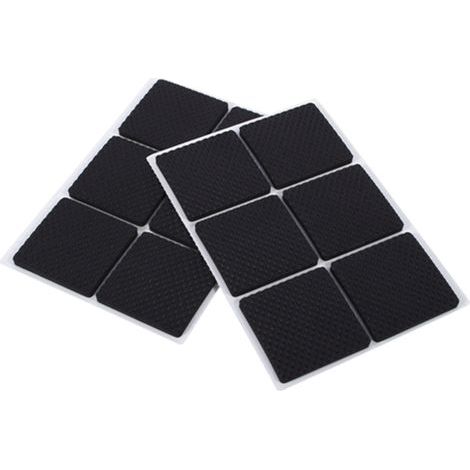 12 schwarze, rutschfeste, selbstklebende Bodenschoner für Möbel, Sofa, Tisch, Stuhl, Gummifüße (1/5)