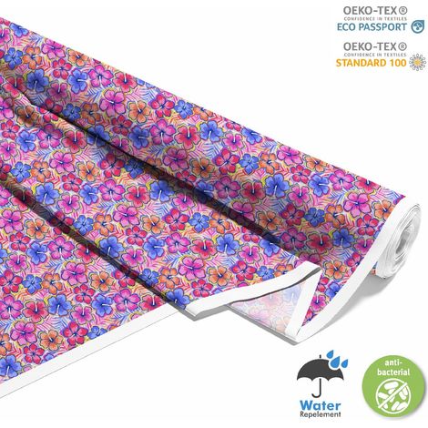 Outdoor dekostoffe oxford - Motiv Blumen im Hippie-Stil 2 I DX373 (1/5)