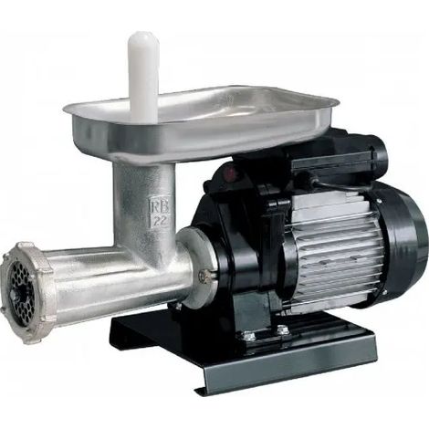 Hachoir électrique en fonte 600W – Rendement 70-120 kg/h – Couteau et grille en acier trempé Ø 80 mm – Interrupteur d'inversion de marche – Reber (1/2)