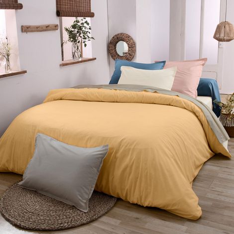 Housse de couette en coton biologique Jaune 260x240 cm