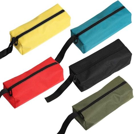 Aufbewahrungstasche 5 teilig Werkzeugtasche Polyester Kleine, tragbare Werkzeugtasche Multifunktional Wasser und feuchtigkeitsbeständig 25 x 8,5 (1/5)