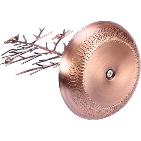 Porte-bijoux arbre en métal bronze, support de rangement pour colliers et boucles d'oreilles, organisateur de bijoux décoratif (1/5)