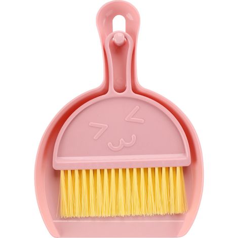Mini pelle à poussière et balai en plastique d'une seule pièce, mini pelle à poussière et ensemble de brosse, petit outil de nettoyage de bureau de balai, petit balai polyvalent pour enfants et adulte