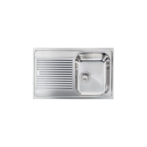 CM 011241DCSSX Zenith Lavello da Incasso 1 Vasca con Gocciolatoio a Sinistra Acciaio Inox Satinato colore Acciaio Inox (1/5)