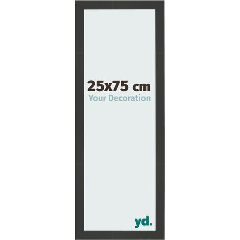 yd. - Cadre photo 25x75 - Noir Grain de Bois - MDF - Bologna (1/5)
