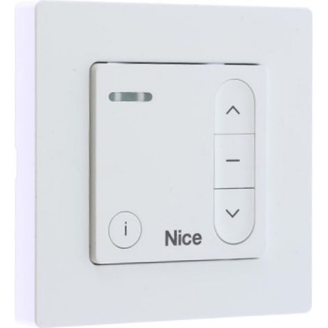 NICE DOMIW3C - Télécommande murale sans fil 3 canaux – Nouvelle gamme Nice DOMI – Fréquence 433,92 MHz - Remplace WM003C / WM001C