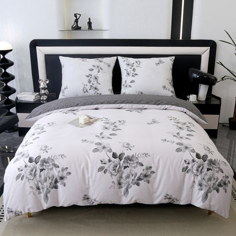 Parure de lit en coton premium 160x200 fleurs (1/5)