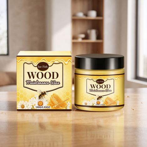 Holzpflegewachs für Holzprodukte im Haushalt: Frischt den Glanz auf, entfernt Staub und Flecken und frischt Möbel auf – 100 g -- DE (1/5)