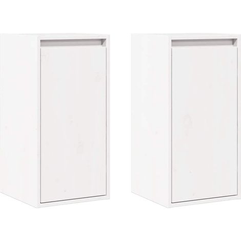 Maison Exclusive - Pensili 2 pz Bianc30x30x60 cm in Legno Massello di Pino