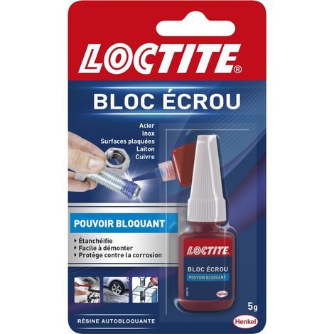 Colle multi-usage Loctite Bloc écrou 5g – Résine bloquante pour boulons et vis – Protection contre la corrosion – Résistance rapide en 10 min