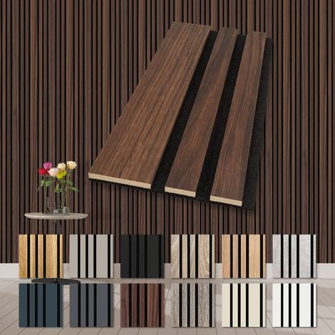 HEXIM Akustikpaneele Holz Mila Musterstücke flexible Wandpaneele Kombipaneel Wandpaneele MDF Akustikfilz: Catania Oak, 1 Musterstück (1/5)