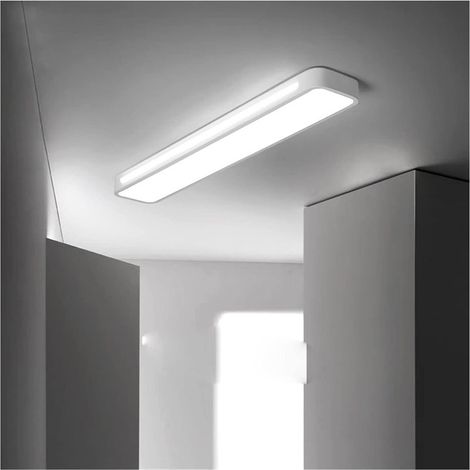 Trade Shop - LED-Deckenleuchte, 18 W, weiß, rechteckig, modernes Streifenlicht, 6500 K, 50200 -