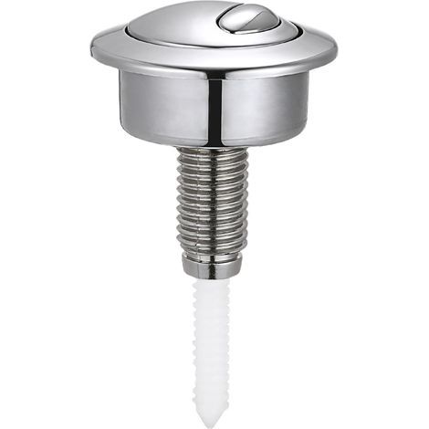 WC-Spülknopf, verchromt, kompatibel mit Optima 49 Ventil, ABS-Material, silberfarben