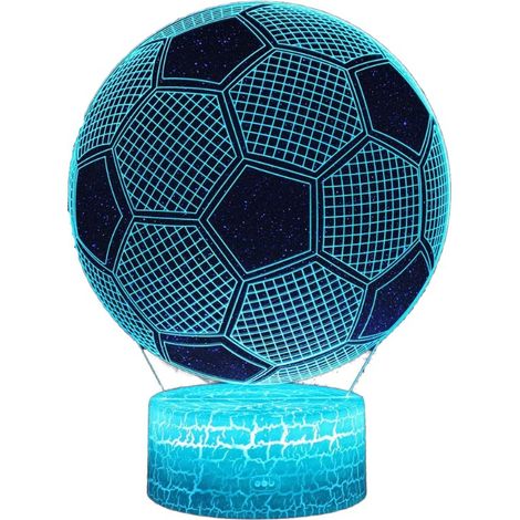 Lampe 3D football, veilleuse LED à intensité variable, 7 teintes changeantes, décoration sportive (1/5)