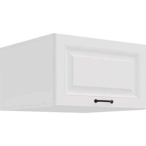 Aufsatzschrank Hochschrank 60 cm STILO Weiss Küchenzeile Küchenblock Küche Landhaus (1/5)