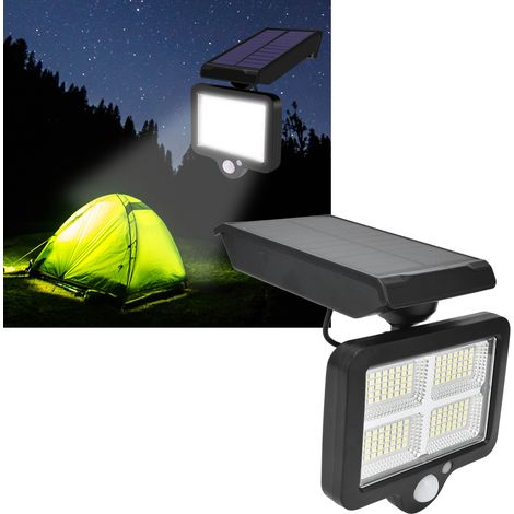 Solar-Wandleuchte mit 160 LEDs, Anwesenheitserkennung, Fernbedienung, Schutzart IP65 (wasserdicht) für den Außenbereich, ideal für Höfe, Einfahrten, Gärten und öffentliche Beleuchtung. (1/5)